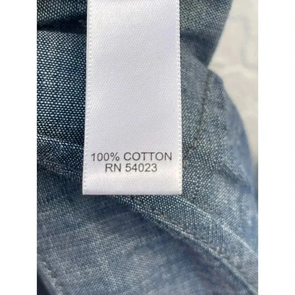 Banana Republic Womens Flat Front Trouser Wide Leg Pants Chambray Blue Sz 8 - Picture 11 of 13